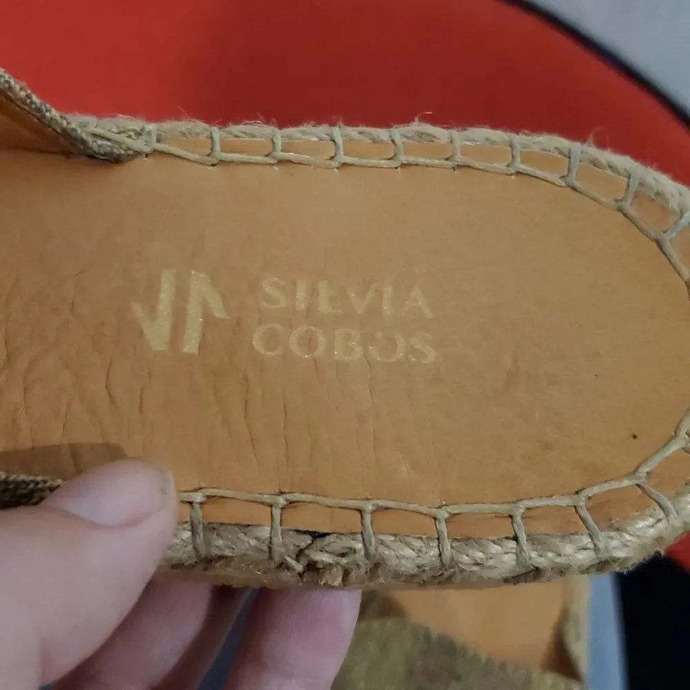 Silvia Cobos Sunrise Mules Espadrille Flats With Tassles Size 8.5